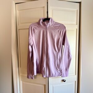 Old Navy Active Workout Jacket Pale Purple Heather Gray XL Go Dry Full Zip